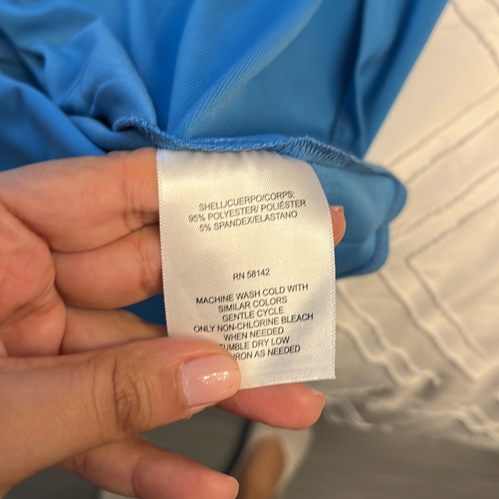 NWT donna Morgan blue maxi waist twist size 12 - Picture 10 of 11